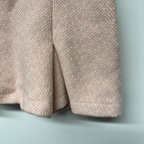 C&A Duda Beat Pink Tweed Pleated Mini Skirt Size Small Preppy Rosa Boucle - Picture 5 of 11